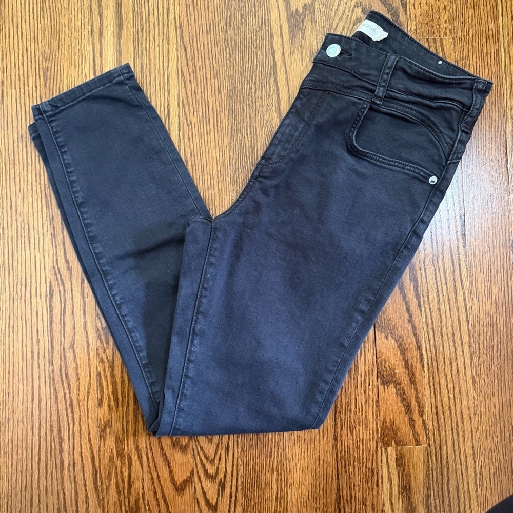 Anthropologie Pilcro & Letterpress Black High Rise Skinny Jean Size 29